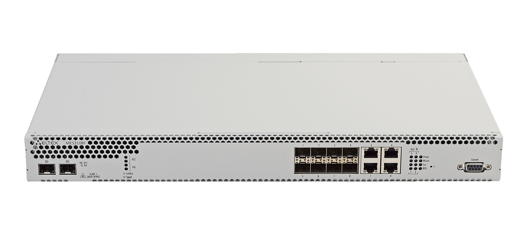 Ethernet-коммутатор MES3108F, 4x1G SFP + 4xCombo + 2x10G SFP+, L3, модульная система питания